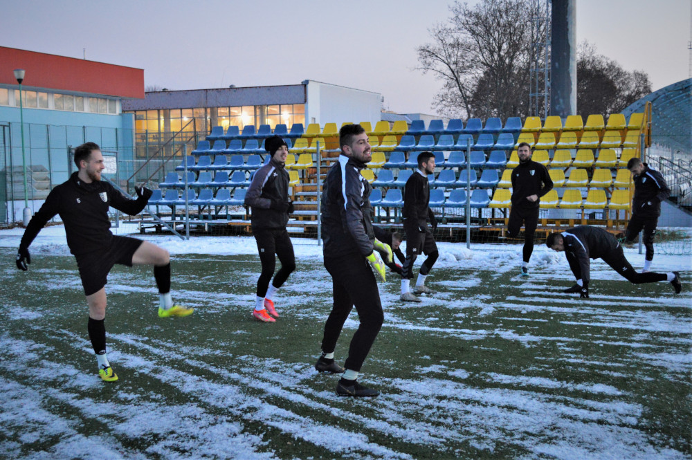 Futbalisti klubu Spartak Myjava na prvom tohtoročnom tréningu. Zdroj: Spartak Myjava