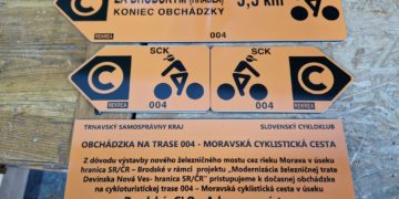Na cyklotrase pri Brodskom je vyznačená obchádzka