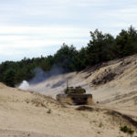 Vo Vojenskom technickom a skúšobnom ústave Záhorie aktuálne prebiehajú skúšky prvého dodaného tanku Leopard 2A4. Zdroj: MO SR