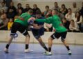 Zápas 17. kola Niké Handball extraligy HC Záhoráci – MHK Štart Nové Zámky (41:39) Autorka: Lucia Obžerová