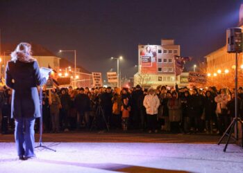 Protest v Senici 7.2.2025 foto Vladimír Miček NaZáhorí