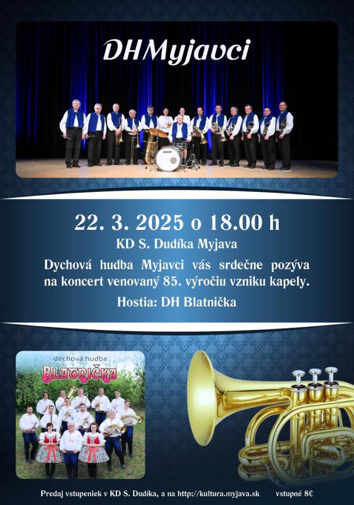 Dychová hudba Myjavci Zdroj: Mesto Myjava