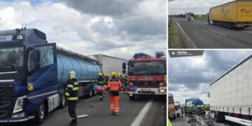zrážka kamiónov na D2 polícia SR