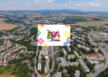 Mesto Myjava Autor:foto dron Vladimír Miček a logo Myjavy