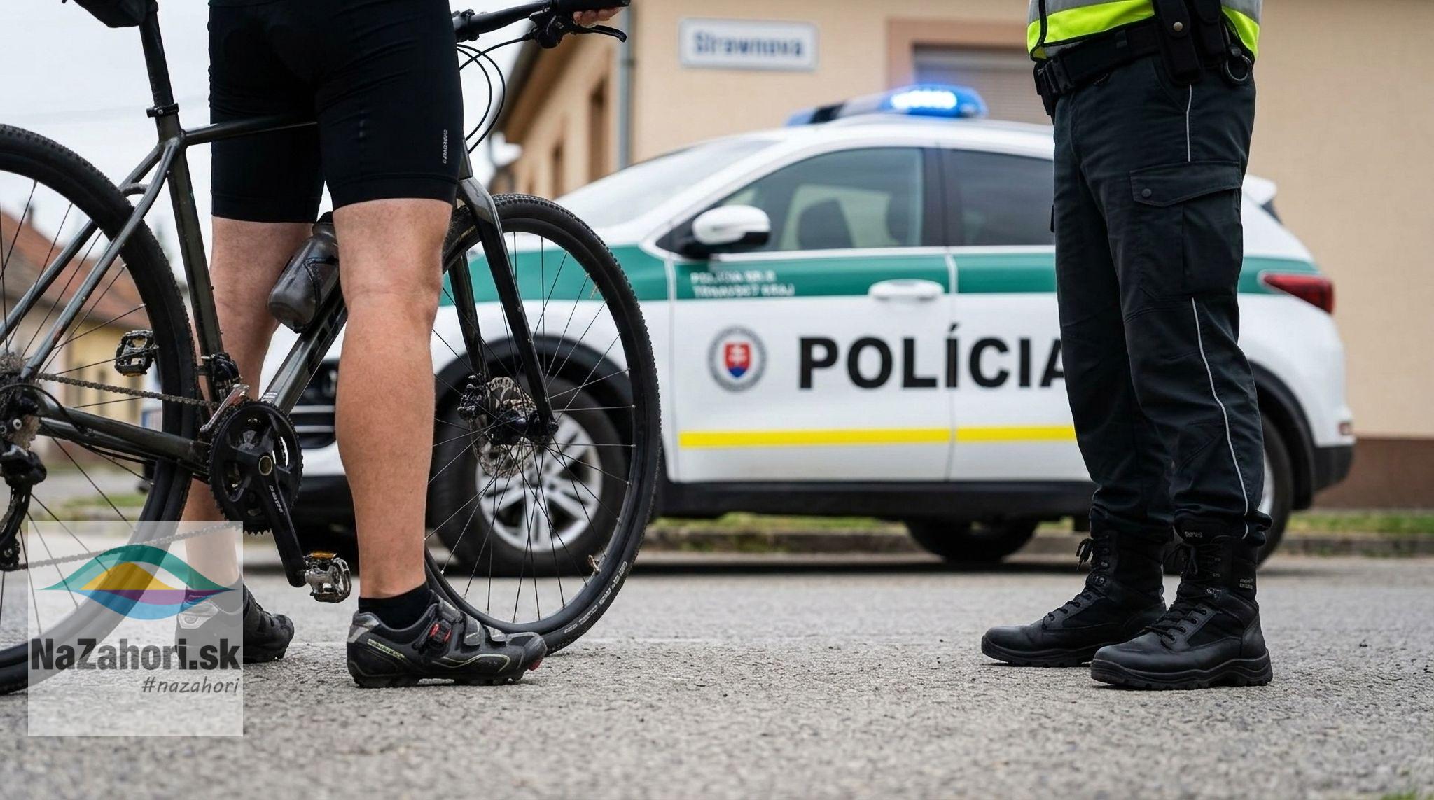 cyklista nafúkal Holíč