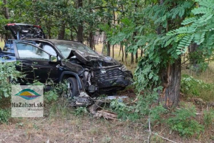 Nehoda auto v strome po nehode zdroj: Polícia TTkraj