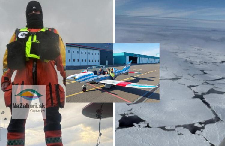 reprofoto Český letec v lietadle Shark zo Záhoria dosiahol geografický Severný pól zdroj: zdroj: Shark Aero