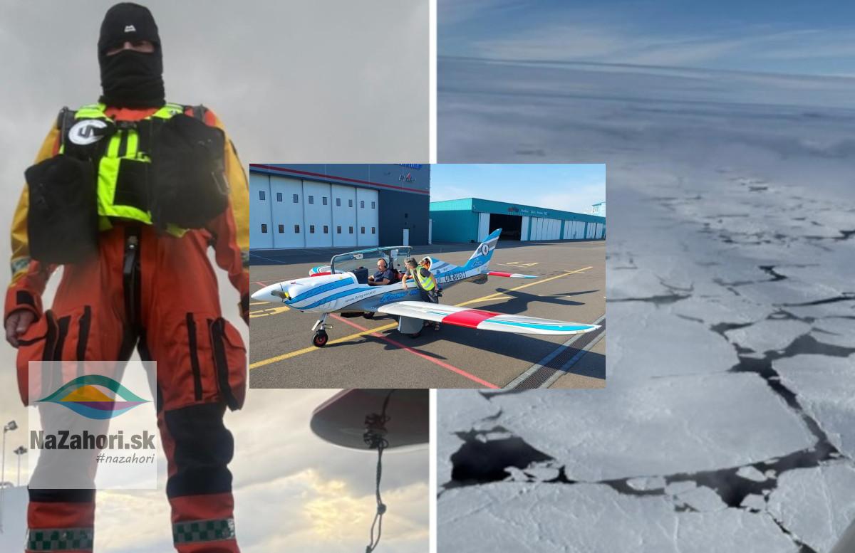 reprofoto Český letec v lietadle Shark zo Záhoria dosiahol geografický Severný pól zdroj: zdroj: Shark Aero
