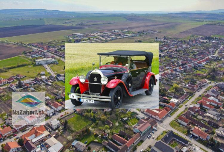 reprofoto mesto Gbely a historické vozidlo zdroj: Vlado Miček NaZáhorí